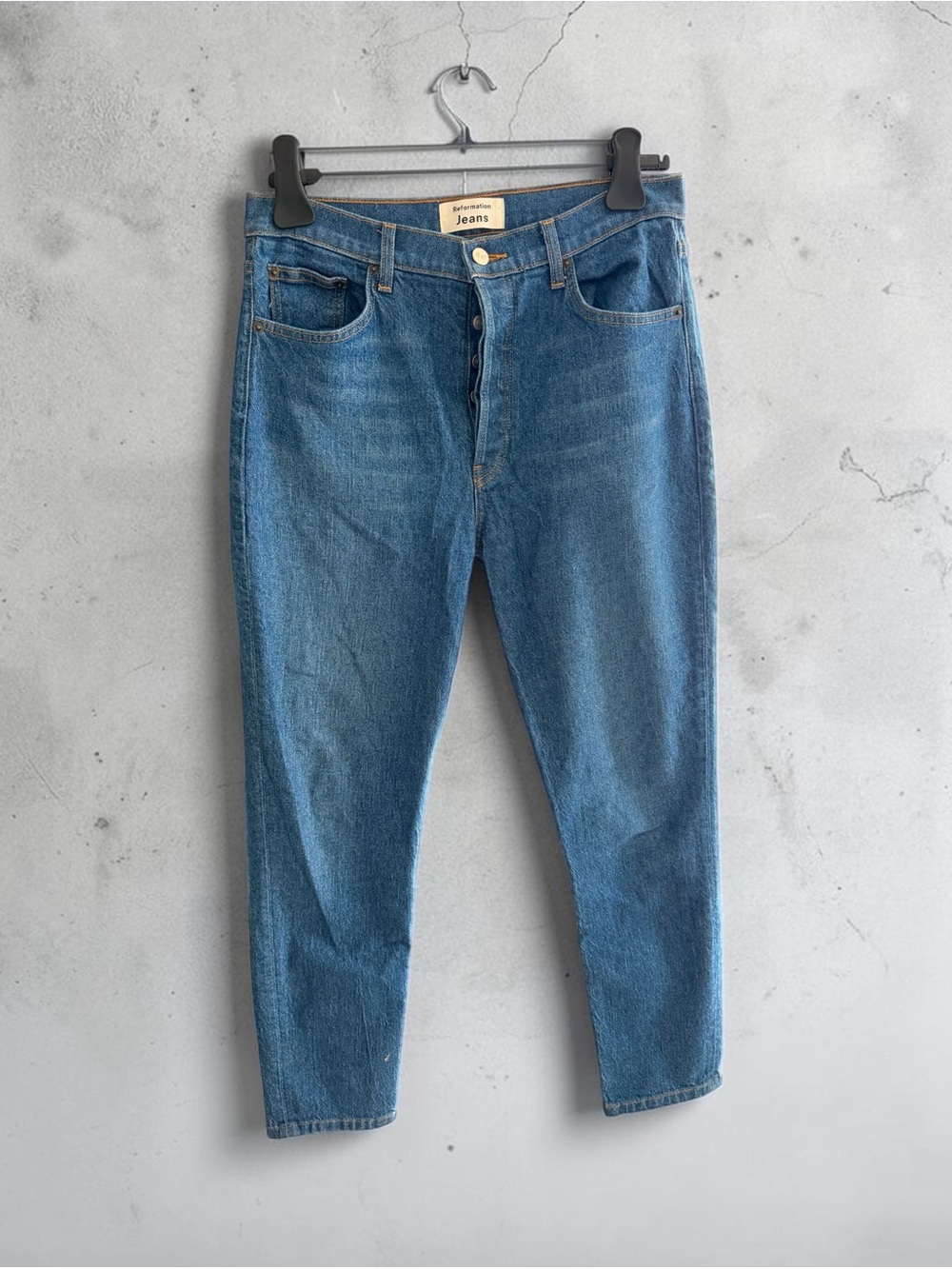 Reformation Serena High Skinny Crop Jeans Cannes Wash Size 30